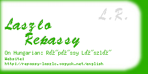 laszlo repassy business card